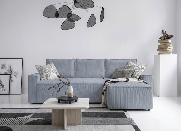 ROHOVÁ SEDAČKA, textil, světle šedá MID.YOU - Sedací soupravy, Online Only