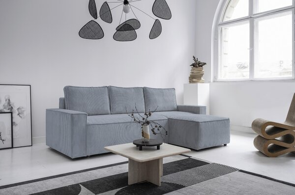 ROHOVÁ SEDAČKA, textil, světle šedá MID.YOU - Sedací soupravy, Online Only