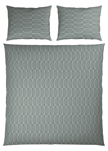 OBOUSTRANNÉ POVLEČENÍ, satén, šedá, 200/200 cm Novel - Povlečení