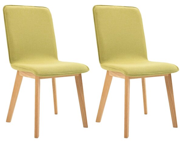 Jídelní židle Bronte - 2 ks - textil | zelené