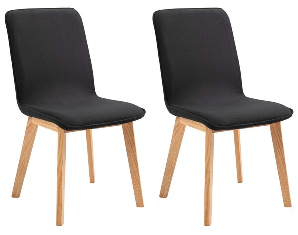 Jídelní židle Bronte - 2 ks - textil | černé