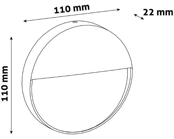 LED venkovní nástěnné svítidlo - osvětlení schodiště Sevilla 11cm, bílé, denní světlo 3W