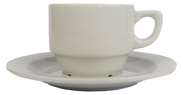 Karlovarský porcelán Šálek Praktik 190 ml s podšálkem sada 6 ks