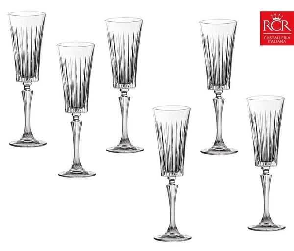 RCR TIMELESS SKLENICE NA ŠAMPAŇSKÉ 210ML SADA 6KS