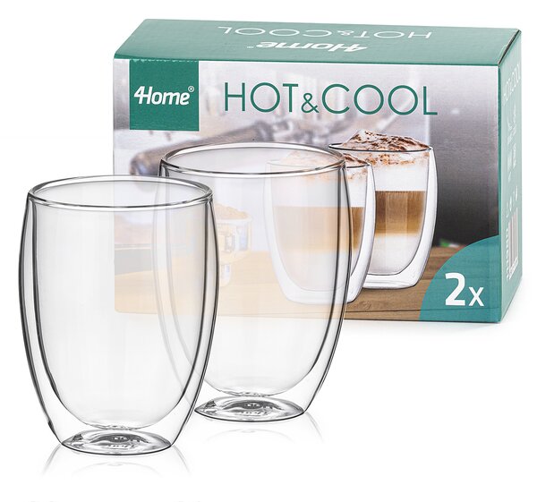 4Home Termo sklenice na latté Hot&Cool 350 ml, 2 ks