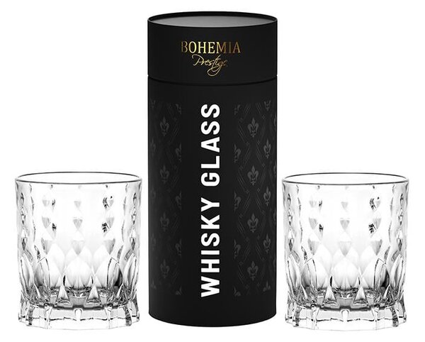 BOHEMIA PRESTIGE CONTE SKLENICE NA WHISKY V TUBĚ 320ML SADA 2KS