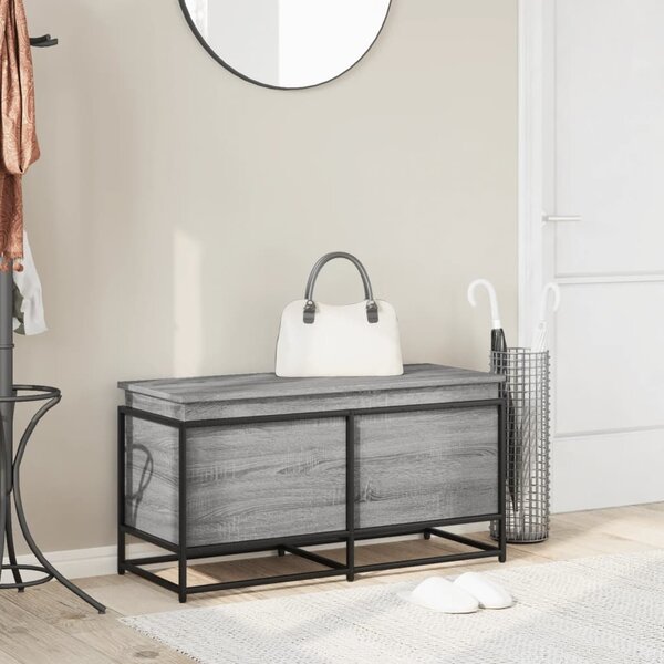 Úložný box s víkem šedý sonoma 100x40x51,5 cm kompozitní dřevo