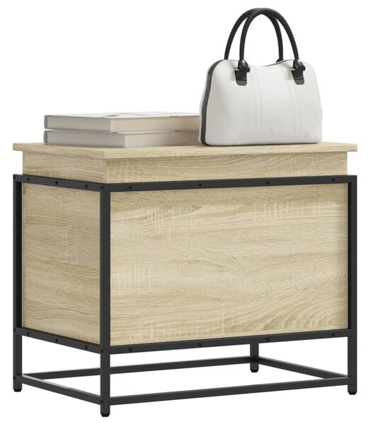 Úložný box s víkem dub sonoma 60x40x51,5 cm kompozitní dřevo