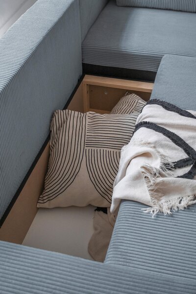 ROHOVÁ SEDAČKA, textil, světle šedá MID.YOU - Sedací soupravy, Online Only