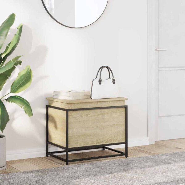 Úložný box s víkem dub sonoma 60x40x51,5 cm kompozitní dřevo