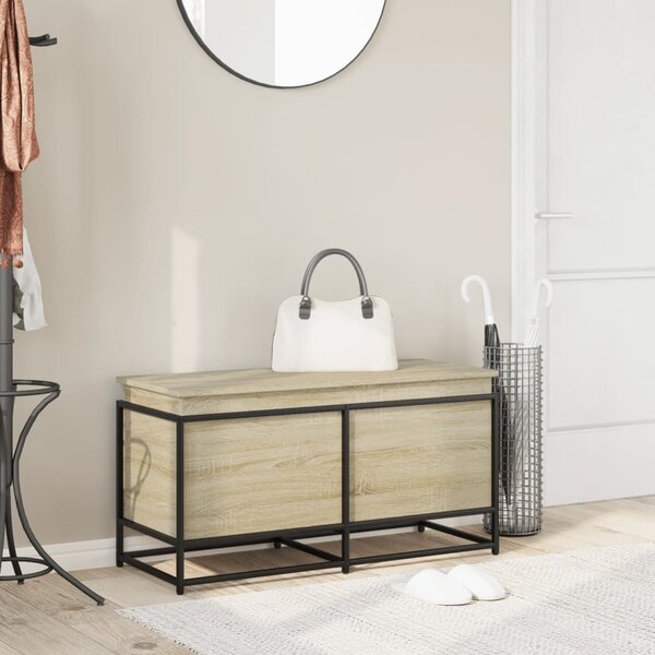 Úložný box s víkem dub sonoma 100x40x51,5 cm kompozitní dřevo