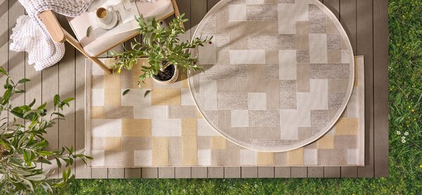 VENKOVNÍ KOBEREC, 120/170 cm, žlutá Ambia Garden - Venkovní koberce & dlaždice
