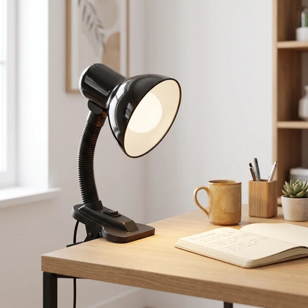 Toolight Noční lampička s klipem JNH045-1T černá