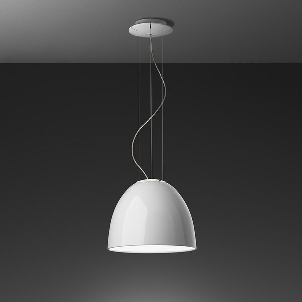 Artemide A246400_V Nur Gloss mini LED White - VYSTAVENO, závěsné svítidlo v bílém lesku, 30W LED 2700K, prům. 36cm