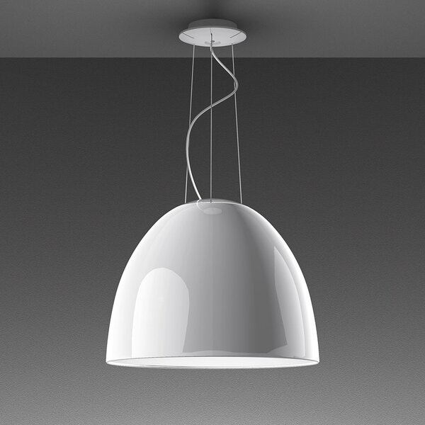 Artemide A242100 Nur Gloss Halo White , závěsné svítidlo v bílém lesku, 1x23W LED E27, prům. 55cm