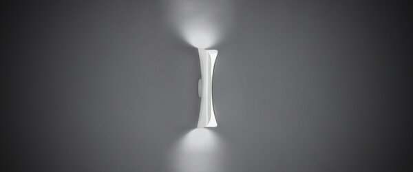 Artemide 1373020A Cadmo parete, designová nástěnná lampa, 2x10W LED GU10, bílá/bílá, výška 54cm
