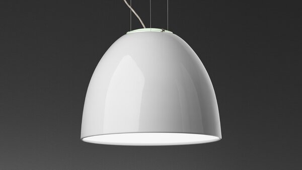 Artemide A242100 Nur Gloss Halo White , závěsné svítidlo v bílém lesku, 1x23W LED E27, prům. 55cm