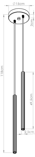 Sollux SL.1866 - Lustr na lanku ARCHE 2xG9/8W/230V bílá