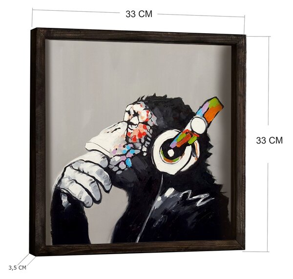 ASIR Dekorativní obraz OPICE 33 cm MDF