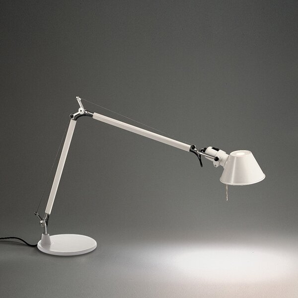 Artemide A005920 + A008620 Tolomeo Mini, designová stolní lampa, 1x77W, bílá, 108 cm