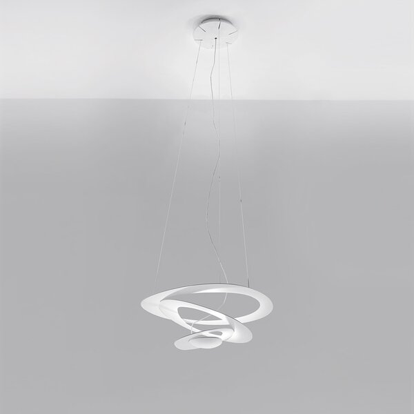 Artemide 1249010A Pirce micro sospensione LED, bílé designové závěsné svítidlo, 27W LED 3000K, 46x48cm