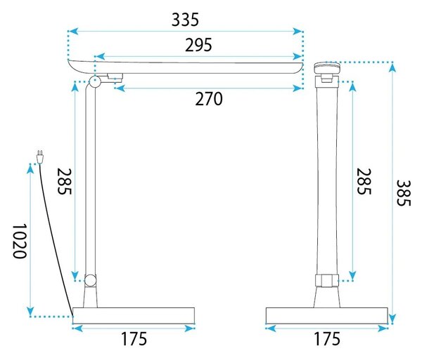 Toolight Stolní LED lampička JNH048-T bílá