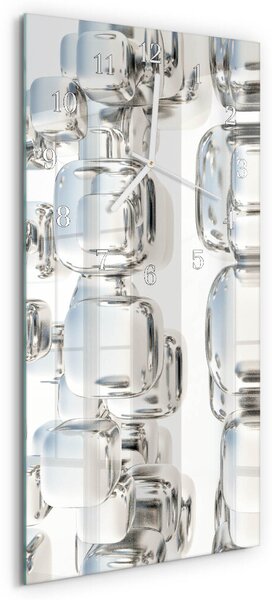 Skleněné hodiny vertikální 3D krychle zsppb-30x60-00083068