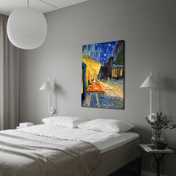 ASIR Obraz na plátně reprodukce TERASA KAVÁRNY V NOCI V. V. GOGH 70 cm