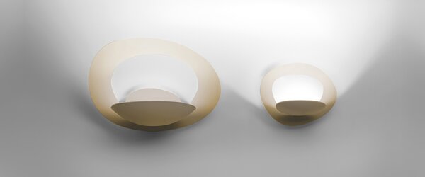 Artemide 1248020A Pirce micro wall, zlaté designové nástěnné svítidlo, 27W LED 3000K, šířka: 22cm