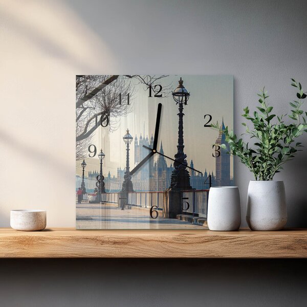 Skleněné hodiny na stěnu Lucerny zskc-30x30-00177473