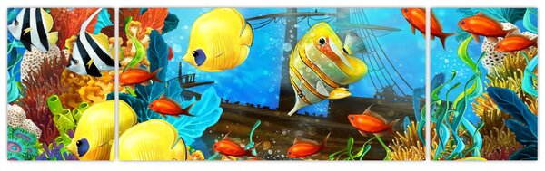Obraz - Barevný korálový útes (170x50 cm)