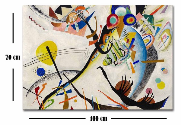 ASIR Obraz na pátně reprodukce BLUE SEGMENT W. KADINSKY 70 cm