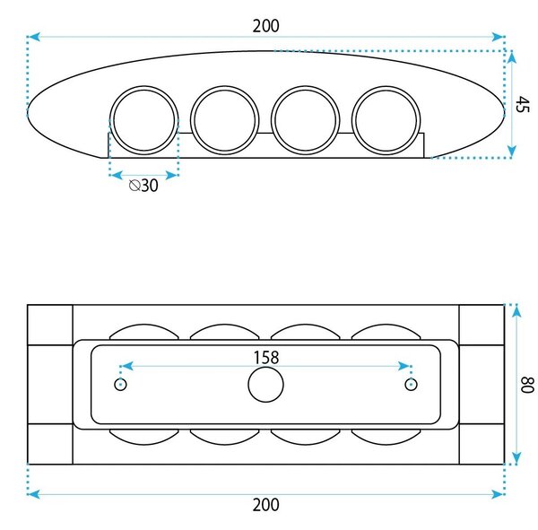 Toolight Fasádní LED osvětlení Garden 3 JNH041-8G černé