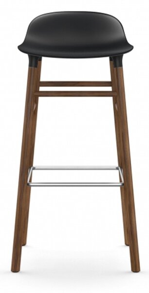 Normann Copenhagen designové barové židle Form Barstool Wood (65 cm, černá, ořech)