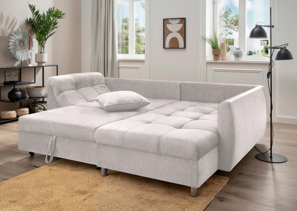 ROHOVÁ ROZKLÁDACÍ POHOVKA, textil, béžová Livetastic - Online Only sedačky, Online Only