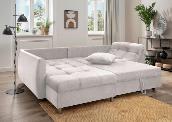 ROHOVÁ ROZKLÁDACÍ POHOVKA, textil, béžová Livetastic - Online Only sedačky, Online Only