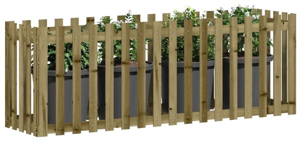 Vyvýšený záhon plotový design 200x50x70cm impregnovaná borovice
