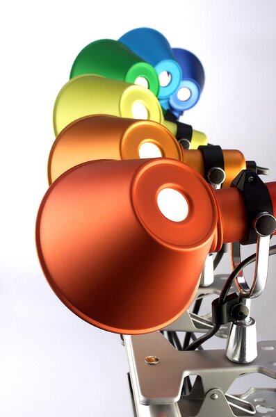 Artemide A010810 Tolomeo Micro pinza, červená lampa s klipem, 1x46W E14, 20 cm
