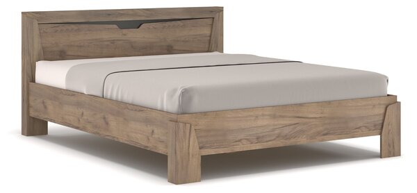 VerDesign CELEST manželská postel, wenge/dub tabaco
