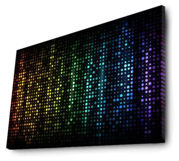 ASIR Dekorační obraz s led osvětlením BAREVNÉ TEČKY 45 cm plátno