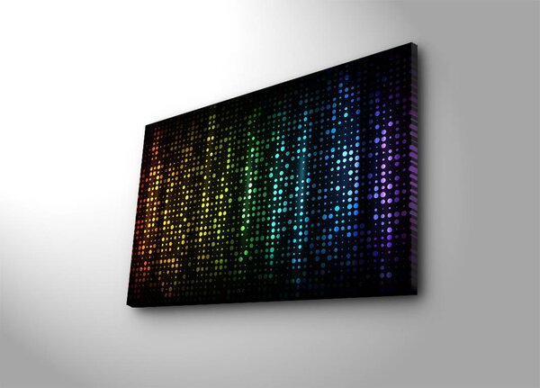 ASIR Dekorační obraz s led osvětlením BAREVNÉ TEČKY 45 cm plátno