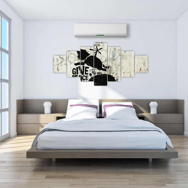 Obraz - Slon nad zemí (210x100 cm)