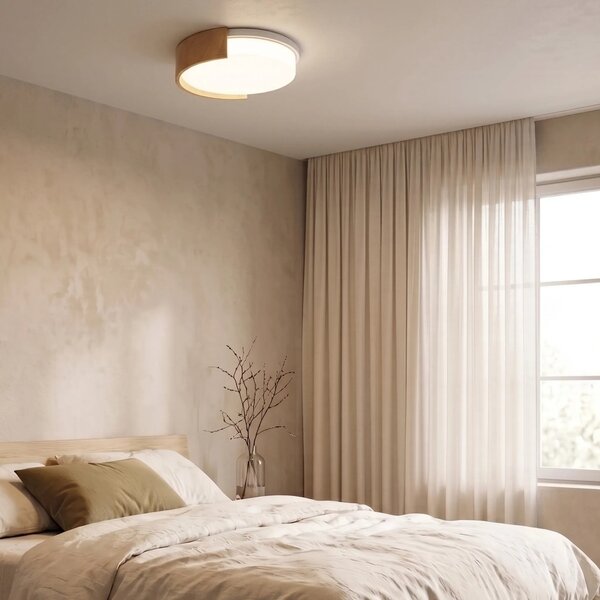 Toolight Stropní LED osvětlení Modern Wood APP1931-C 40cm bílá/dekor dřeva