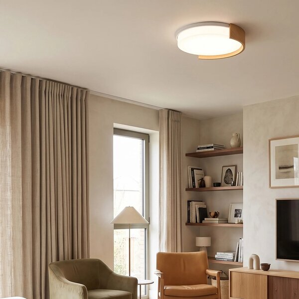 Toolight Stropní LED osvětlení Modern Wood APP1931-C 40cm bílá/dekor dřeva