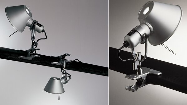 Artemide A010810 Tolomeo Micro pinza, červená lampa s klipem, 1x46W E14, 20 cm