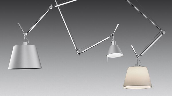 Artemide Designová stropní zavěšené svítidlo Tolomeo, 1xE27 Materiál stínidla: Hliník, Průměr stínidla: 20 cm