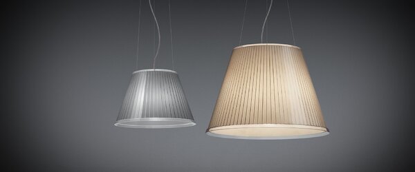 Artemide 1124020A Choose Mega sospensione, závěsné designové svítidlo se stínítkem z pergamenu, 3x15W E27, prům. 55cm