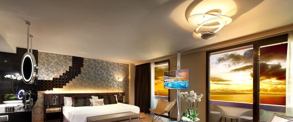 Artemide 1247010A Pirce mini soffitto halo, bílé designové stropní svítidlo, 1x400W R7s, prům.69cm