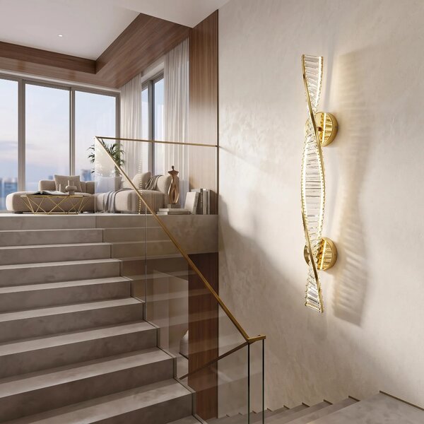 Toolight Nástěnné LED osvětlení Crystal 100 APP1952-W zlaté