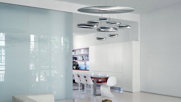 Artemide 1367110A Mercury sospensione LED, závěsné designové svítidlo, 2x31W LED, prům. 110cm